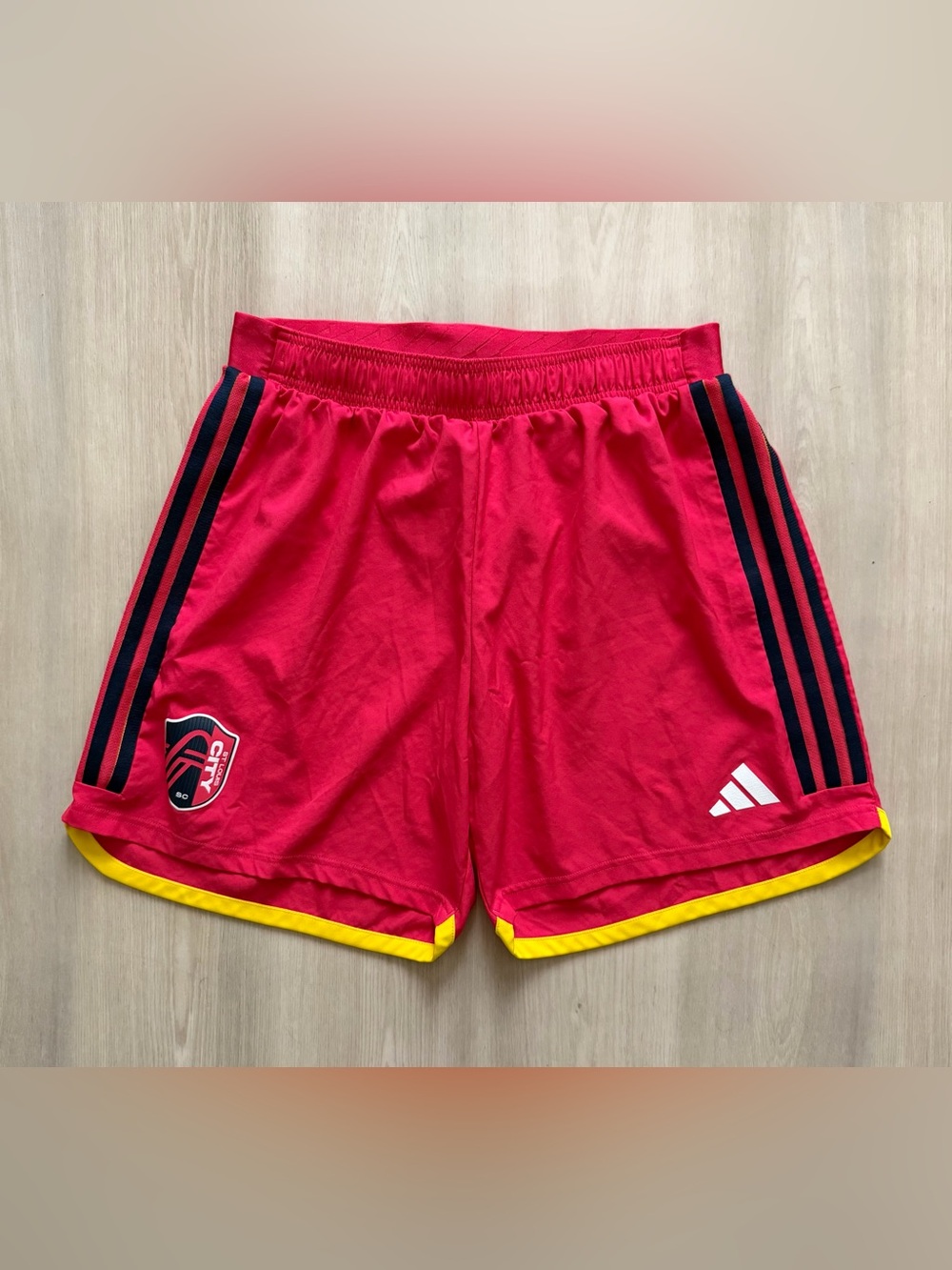 Adidas MLS  Authentic St Louis City SC Shorts Men's HI1916 Pink-Red Sz L
